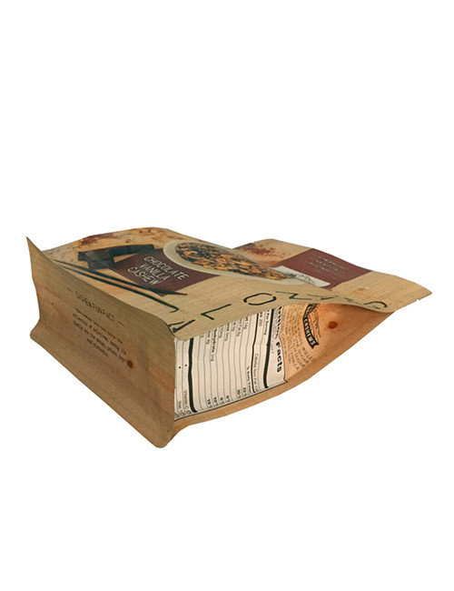 Block Bottom Craft Nuts Packaging Bags With Resealable Zipper