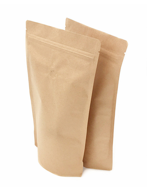 Craft Stand Up Coffee Packaging Pouches With Valve