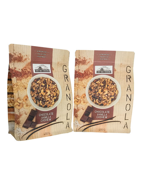 Nuts Packaging Box Bottom Craft Paper Bags With Resealable Zippers