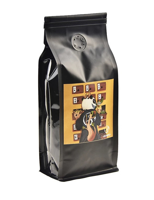 250g Box Bottom Coffee Bags With Degassing Valves