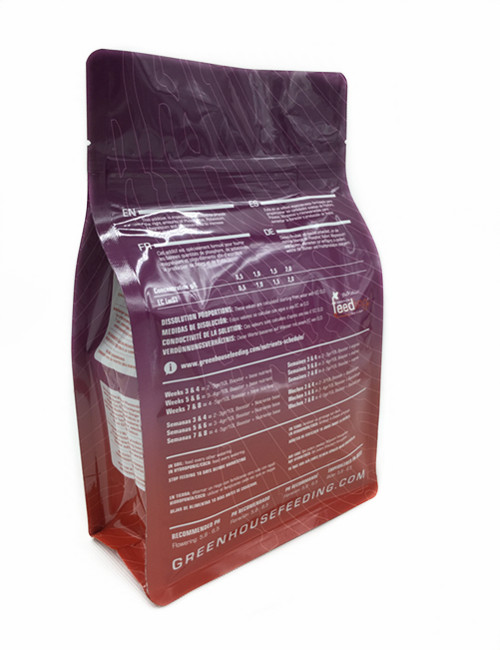 Cat Food Packaging Bags Box Bottom Resealable Zipper