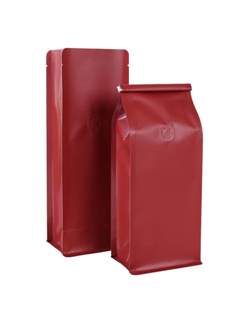 Box Bottom Coffee Bags With Degassing Valves