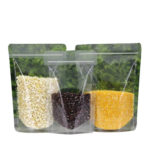 One Side Transparent Stand Up Pouches For Snack Food