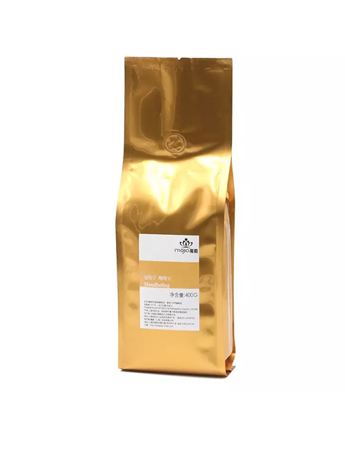 Quad Seal Foil Gusseted Coffee Bags With Degassing Valves