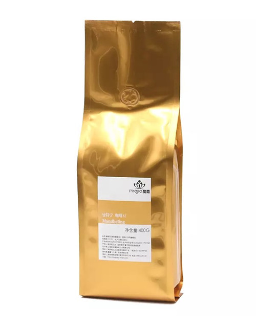 Quad Seal Gusseted Foil Coffee Pouches With Valves