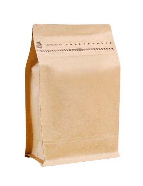 Resealable Tea Packaging Kraft Flat Bottom Bags