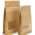 Snack Food Packaging Flat Bottom Craft Window Bags