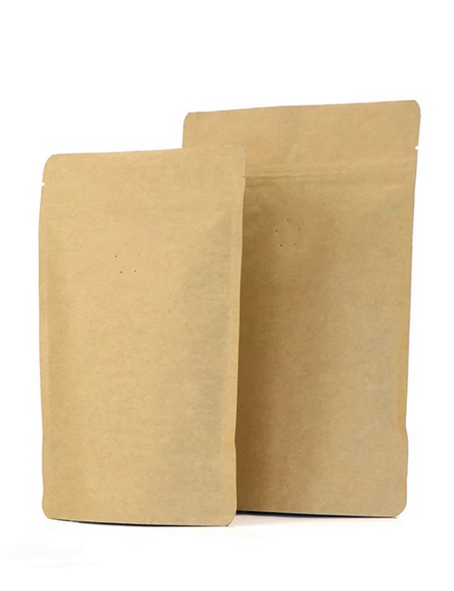 Stand Up Craft Coffee Bags With Degassing Valves