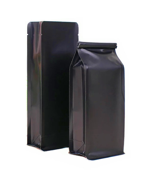 250g Matte Box Bottom Coffee Bags With Tin Ties