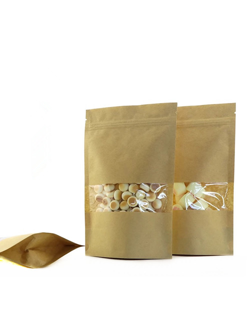 Craft Stand Up Pouches With Rectangular Window
