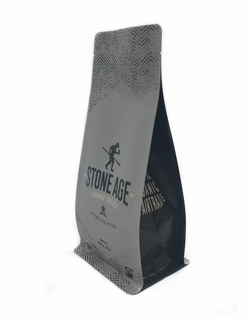 Custom Flat Bottom Coffee Bags With Resealable Zipper