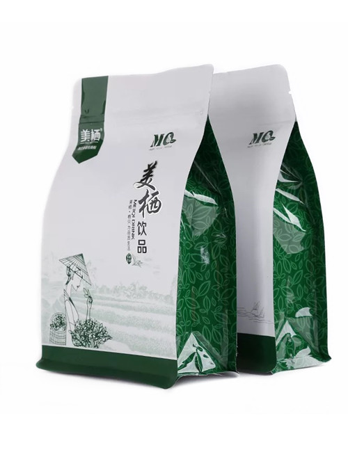 Custom Printed Flat Bottom Tea Packaging Pouches Manufacturer