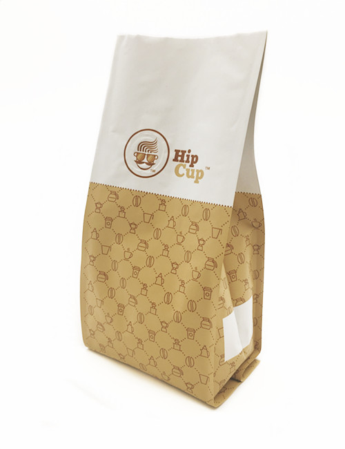 Custom Quad Seal Bags Coffee Packaging Pouches