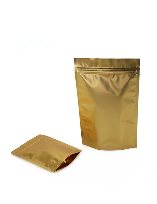 Golden Metallized Stand Up Pouches Coffee Bags