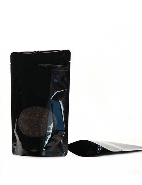 Matte Foil Stand Up Pouches With Oval Window