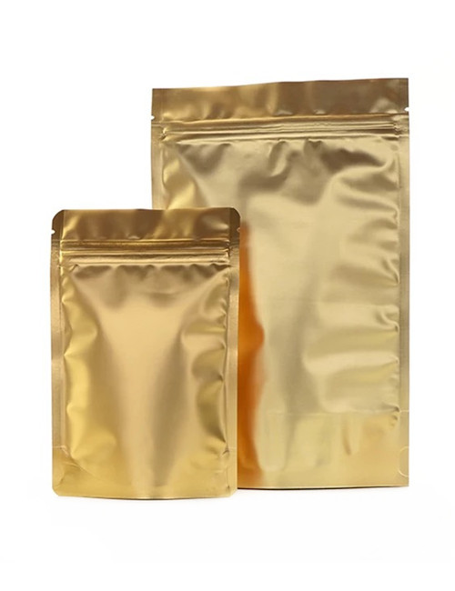 Matte Gold Metallized Stand Up Pouches