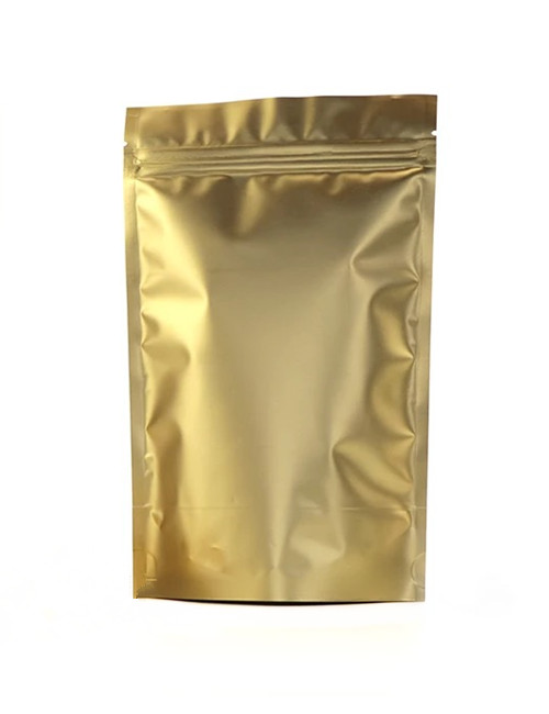 Matte Golden Aluminum Foil Stand Up Pouches Food Bags