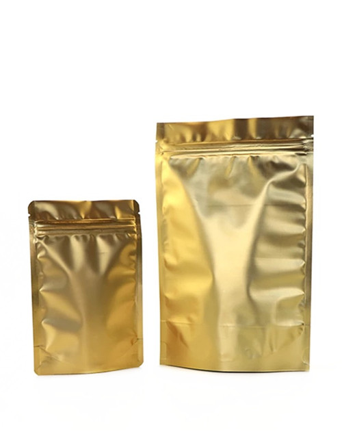 Resealable Gold Foil Stand Up Pouches